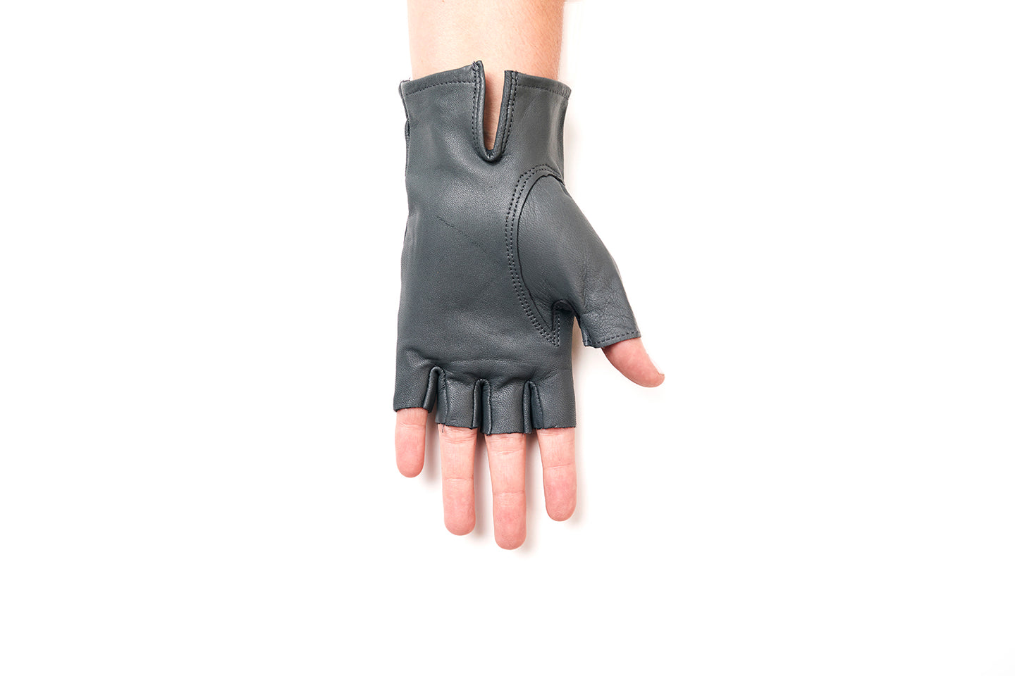100% Italian Leather Half Finger Driving Gloves Sun Protection