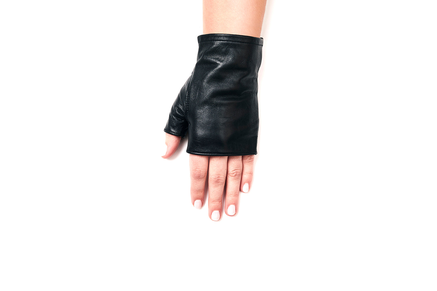 100% Italian Leather Fingerless Driving Gloves Sun Protection