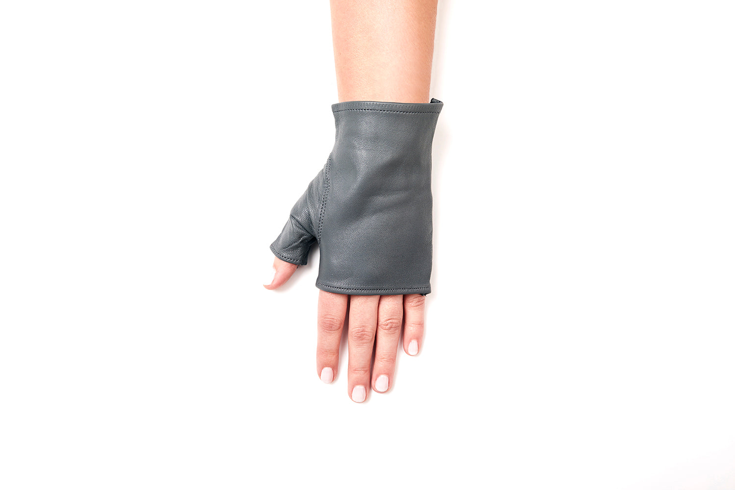 100% Italian Leather Fingerless Driving Gloves Sun Protection