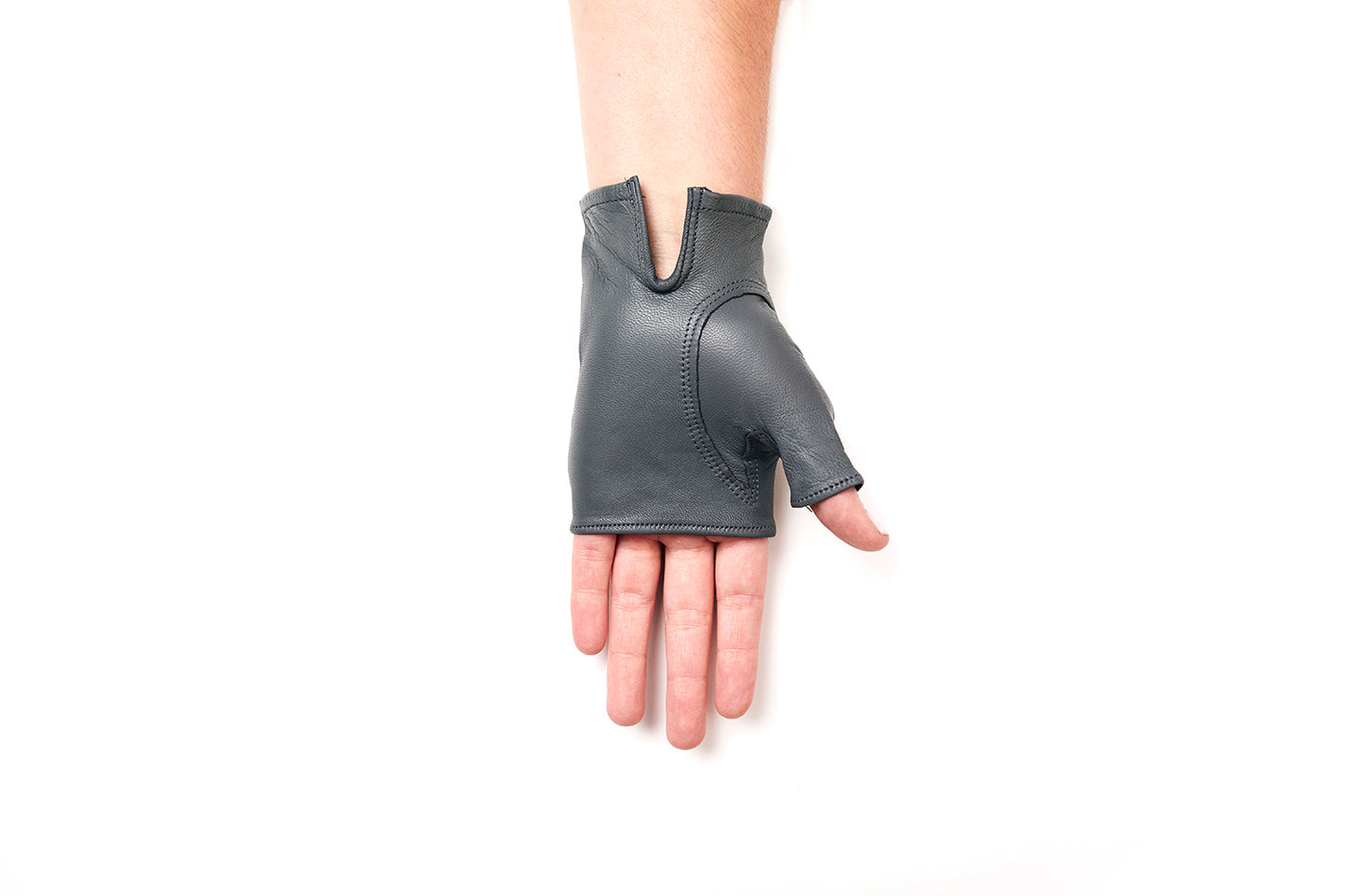 100% Italian Leather Fingerless Driving Gloves Sun Protection